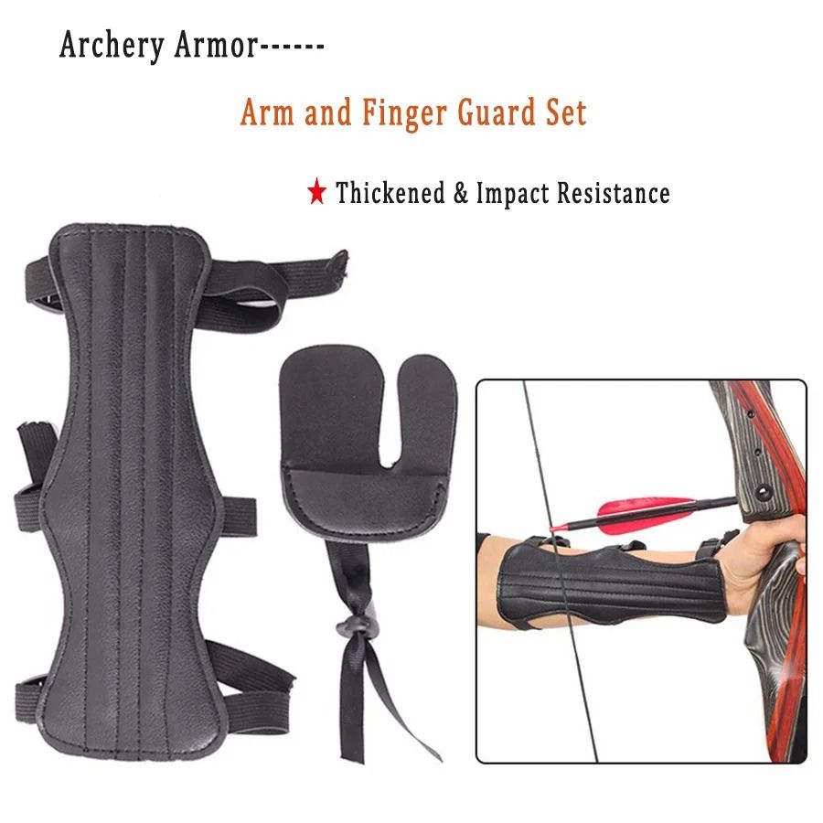 Professional Archery Protection Set Arm & Finger Guards