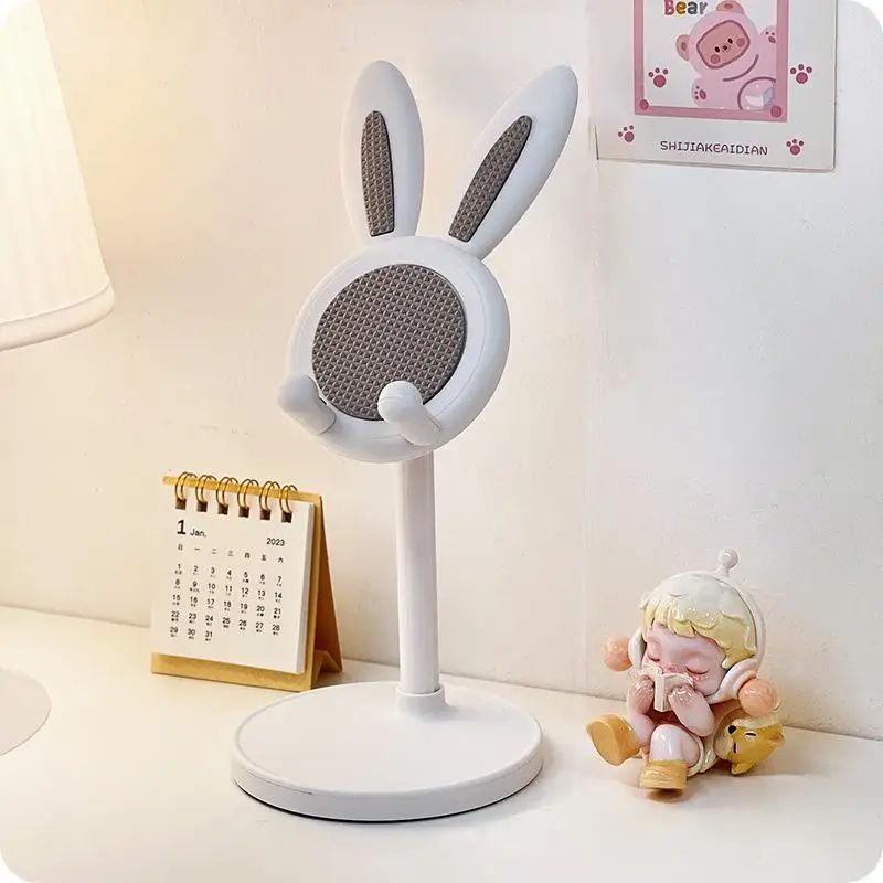 Cute Pink Rabbit Desktop Phone Holder
