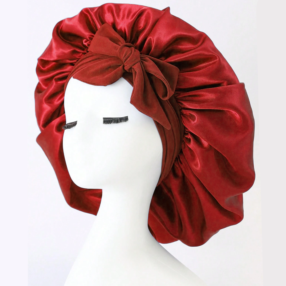 Adjustable Satin Sleep Hair Bonnet Premium Satin Hair Protection Cap