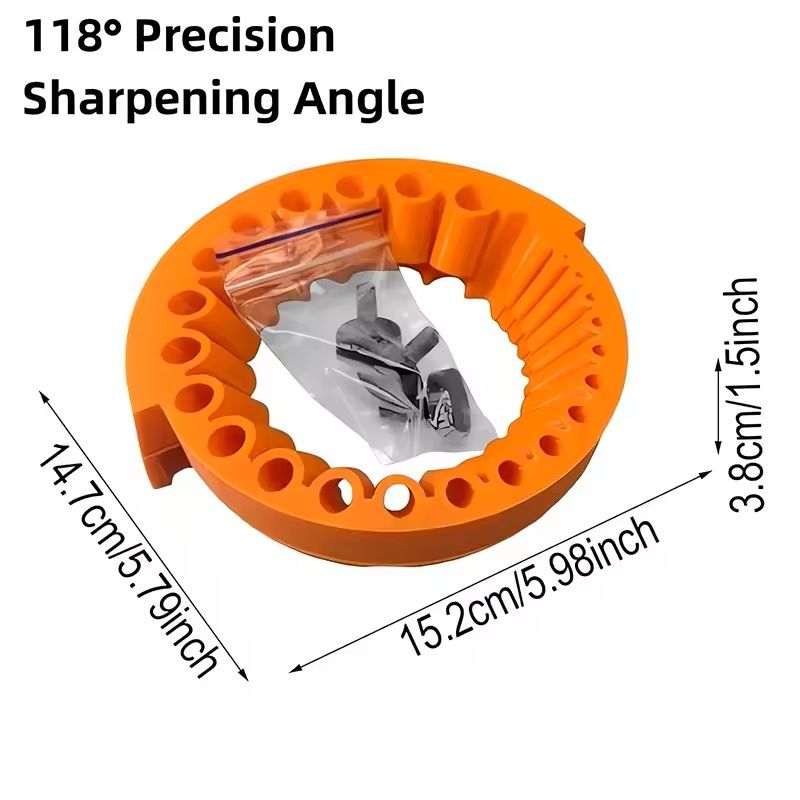 118 Degree Angle Drill Bit Sharpener Attachment for 2 to 13mm Bits Power Tool Compatible