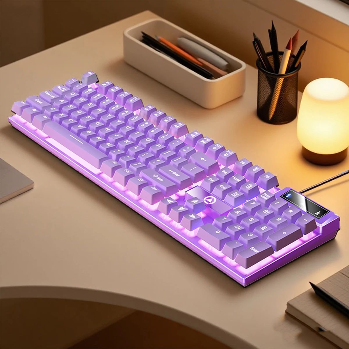 YINDIAO K500 Low Profile Wired Gaming Keyboard with Numpad
