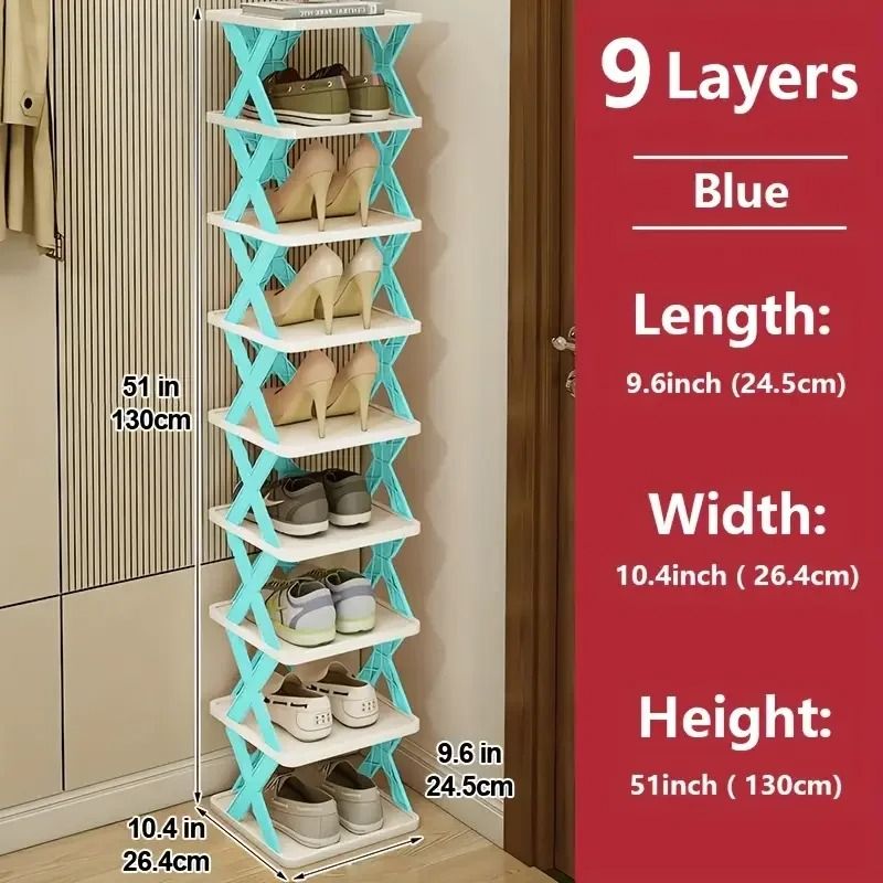 9 Layer Shoe Rack Storage Organizer Detachable Multi Tier Shelf