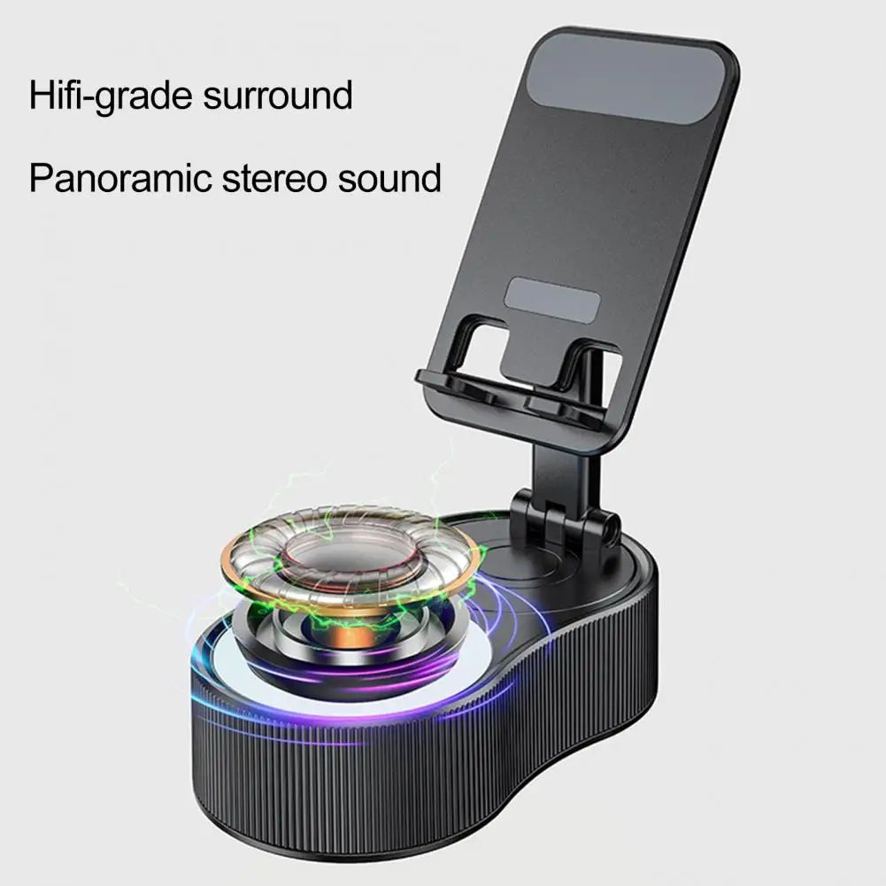 360 Rotatable Phone Stand with Bluetooth Speaker
