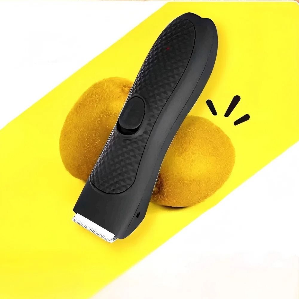 Waterproof Mens Body Hair Trimmer with Ceramic Blades and Adjustable Guards for Sensitive Areas