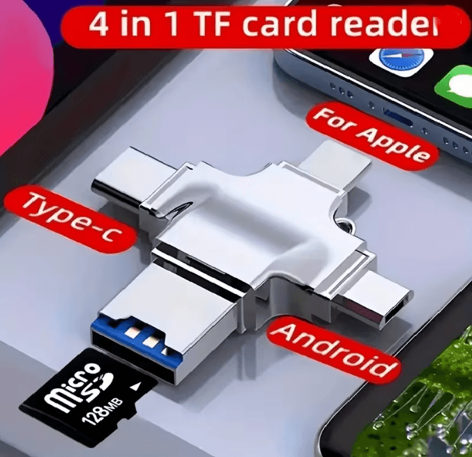 4 In 1 USB C Memory Card Reader