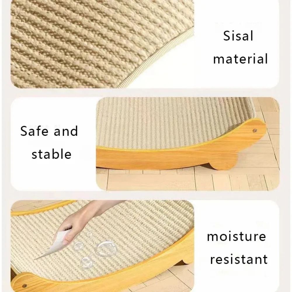 Cat Scratching Bed and Detachable Scratch Pad Combo