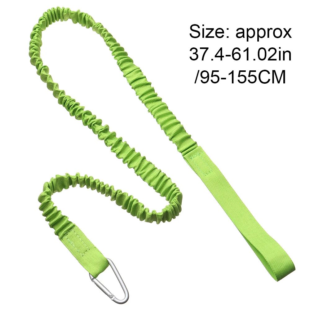 Coiled Kayak Paddle Leash with Carabiner - Adjustable Safety Tether for Paddles & Rods