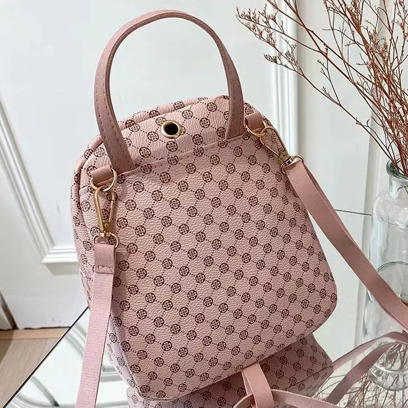Women's Fashion Mini Backpack, PU Leather School Bag Convertible Crossbody Shoulder Handbag
