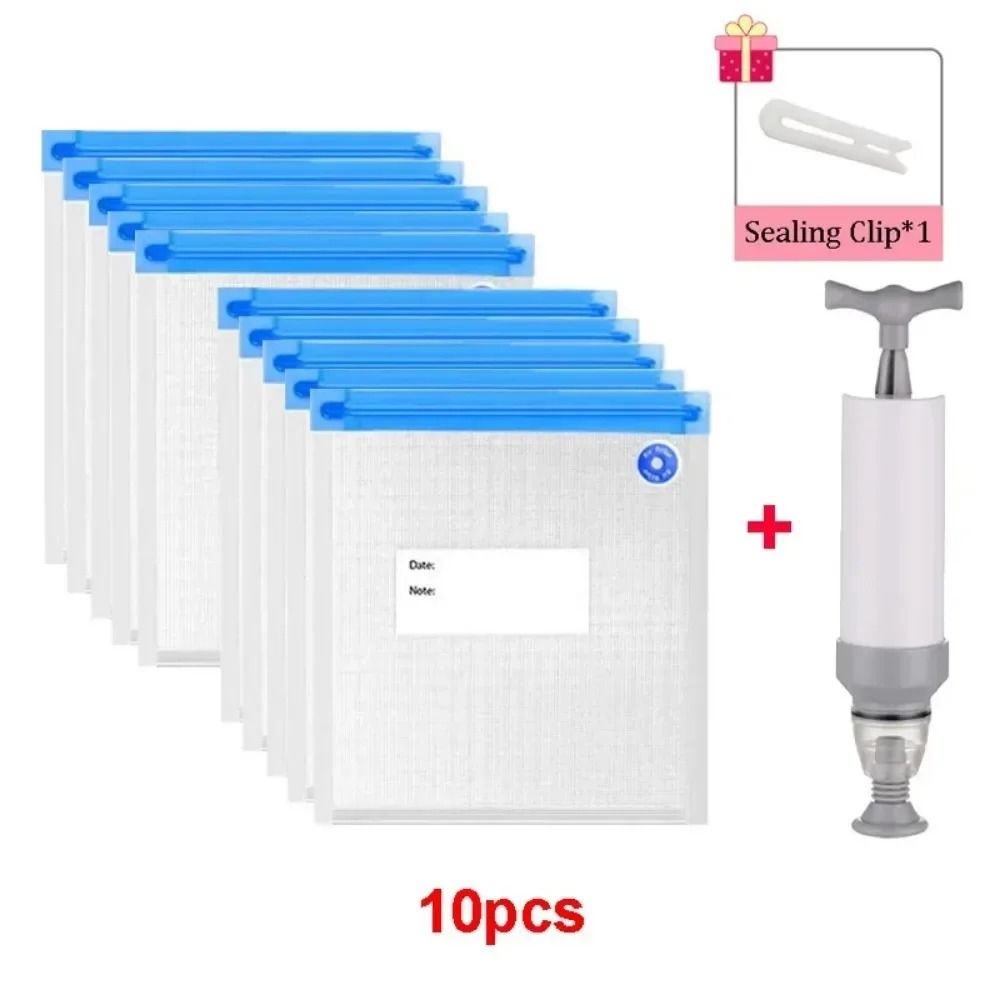 Nexus Vacuum Vault | Reusable Air-Valve Sealing Food Bags & Manual Preservation Pump
