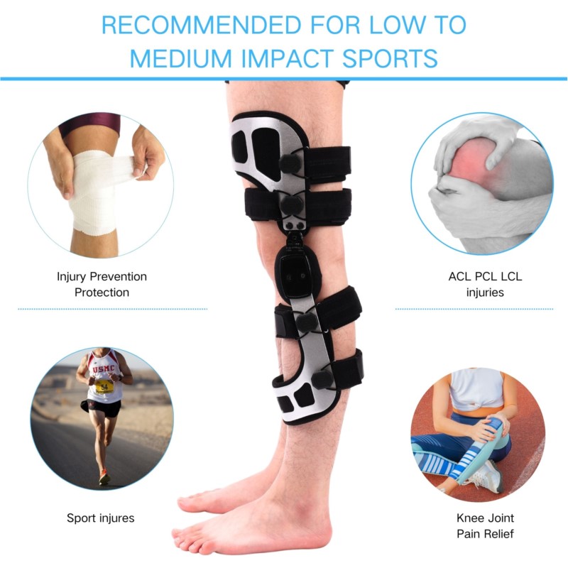 Unloader Knee Brace, Double Upright Brace for ACL, PCL, Osteoarthritis, Bone-on-Bone Pain Relief