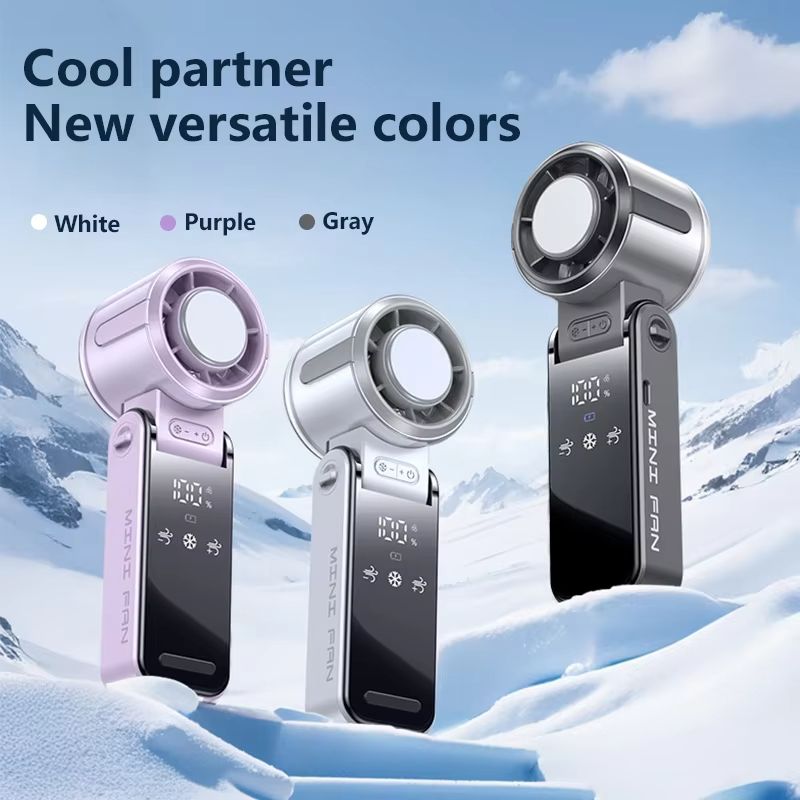 Xiaomi Turbo Handheld Fan – High-Speed USB Rechargeable Mini Fan with LED Display