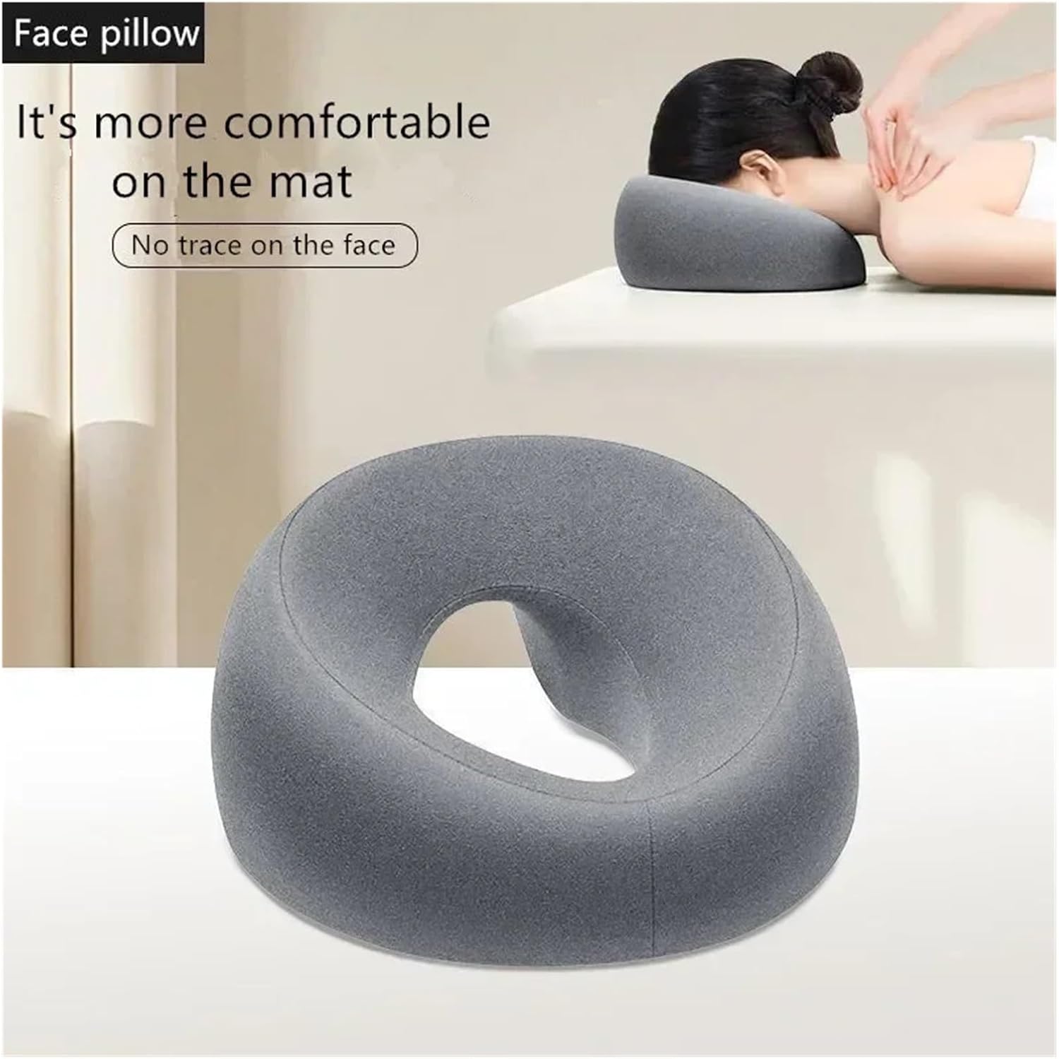 Face Down Memory Foam Pillow – Prone Support for Desk Naps, Massage, and Post-Surgery Recovery
