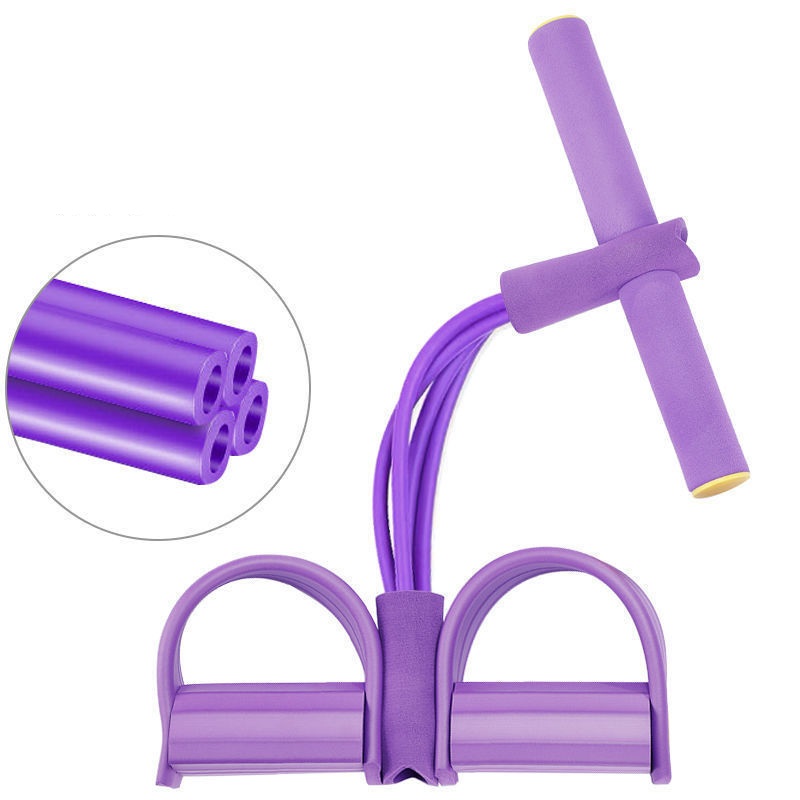 Yoga Abdominal Strengthening Elastic Band Tension Rope, Four-Tube Pedal Tensioner, Multi-Functional Household Fitness