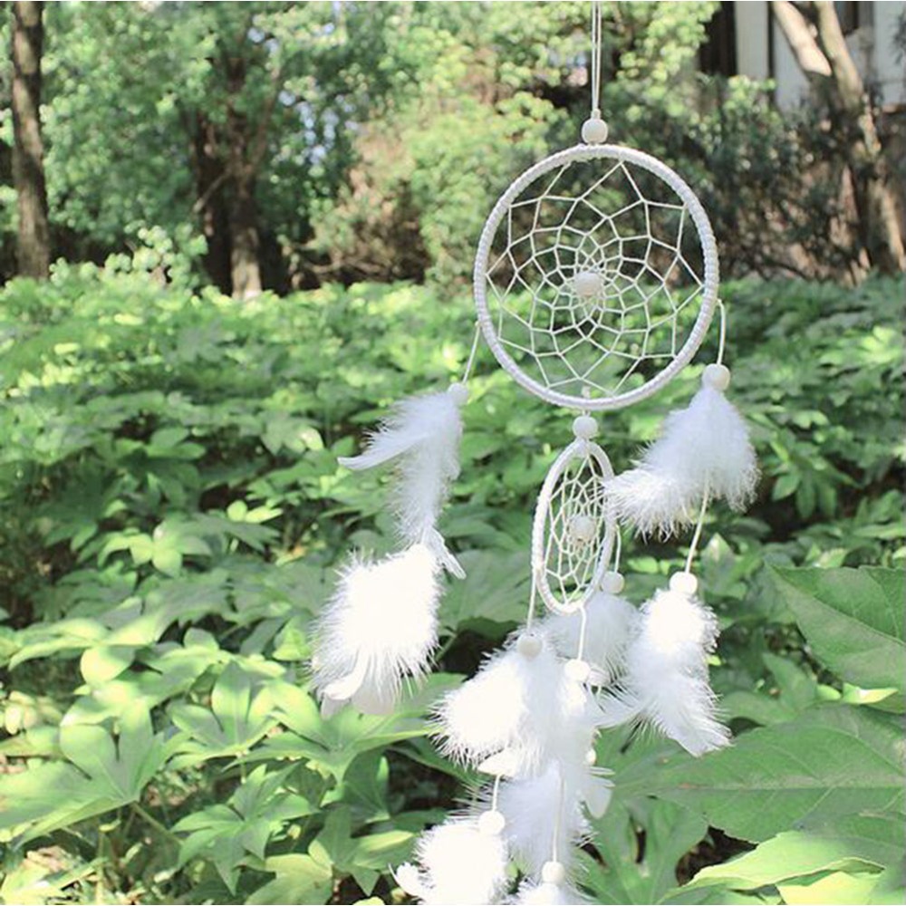 Boho Room Decoration, Large Nordic Style Dream Catcher with Wind Chimes, Home Decorative Ornament for Wall Hanging