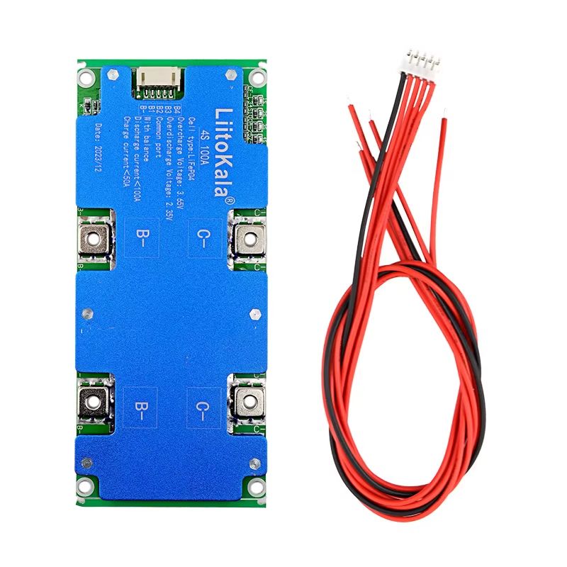 LiitoKala 4S 12V 100A BMS – LiFePO4 Battery Management System with Balanced Charging Protection