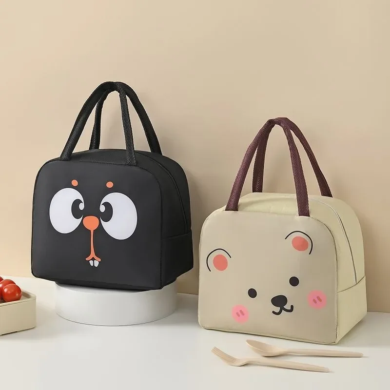 Reusable Thickened Insulation Lunch Bag Cute Cartoon Bag Organizer Kitchen Accessories Organizer
