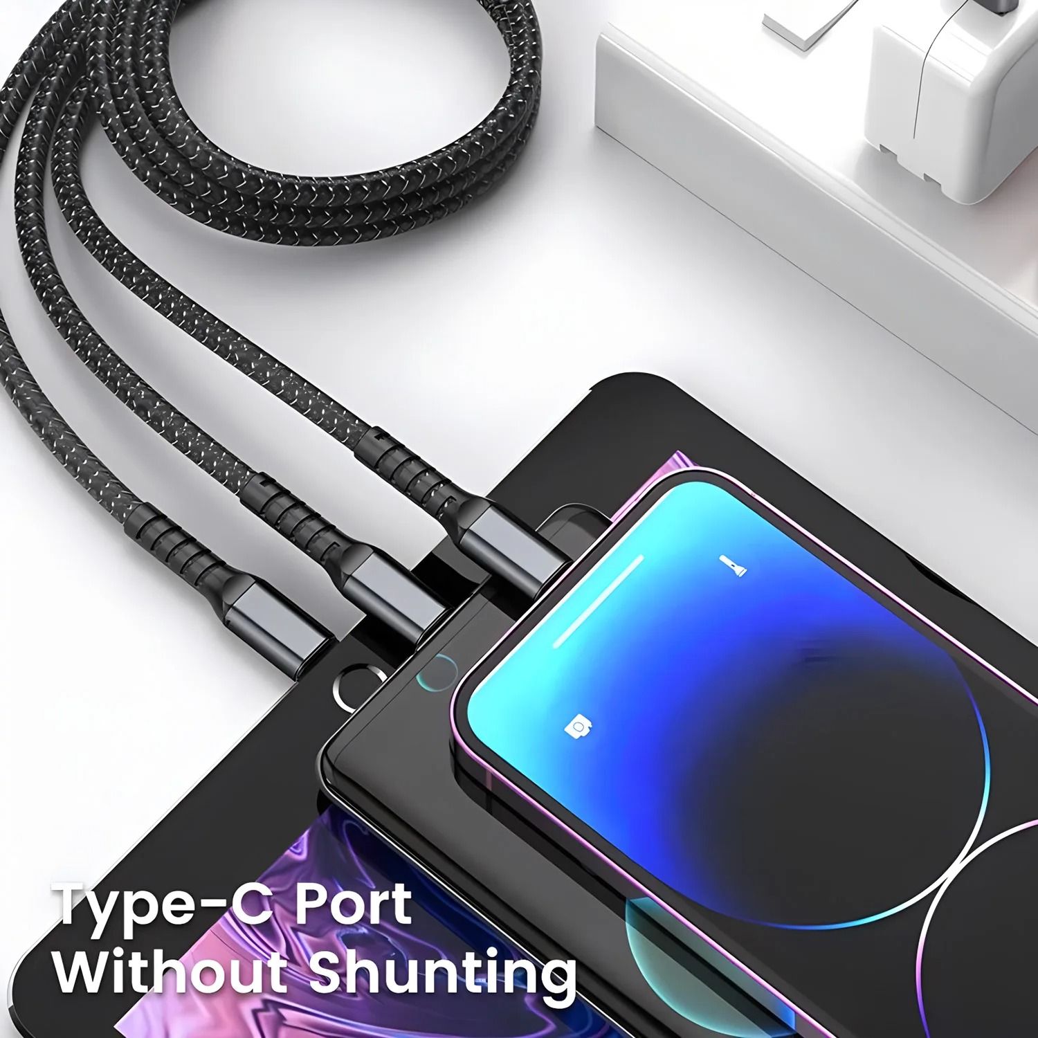 3-in-1 Braided Fast Charging Cable 100W