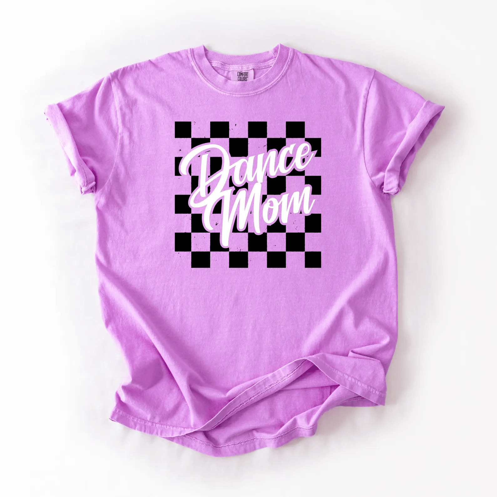 Checkered Dance Mom Shirt Trendy Graphic Tee Dance Competition Mom Gift