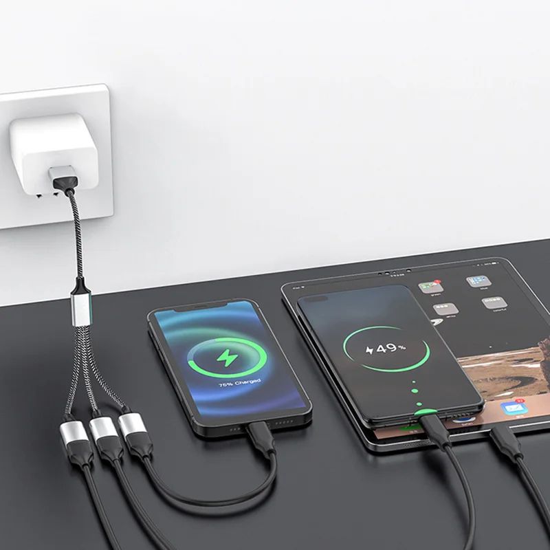 Multi-Port USB Hub Splitter with OTG Support for Charging and Device Expansion