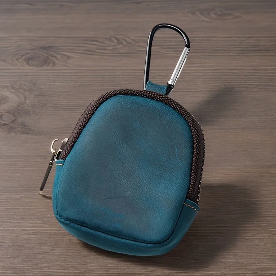 Retro Genuine Full-Grain Cow Leather Coin Purse