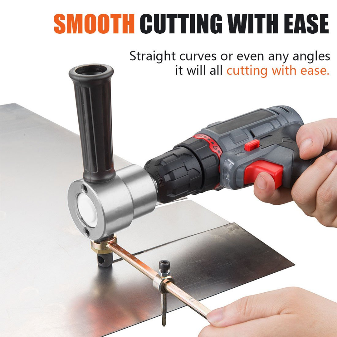 Double Head Sheet Metal Nibbler with Drill Attachment
