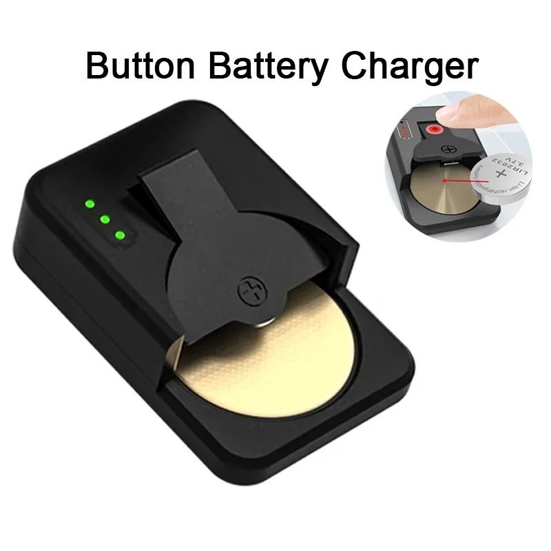 Button Battery Universal Charger Smart Type-C Rechargeable Lithium for LIR2032 LIR2025 LIR2016
