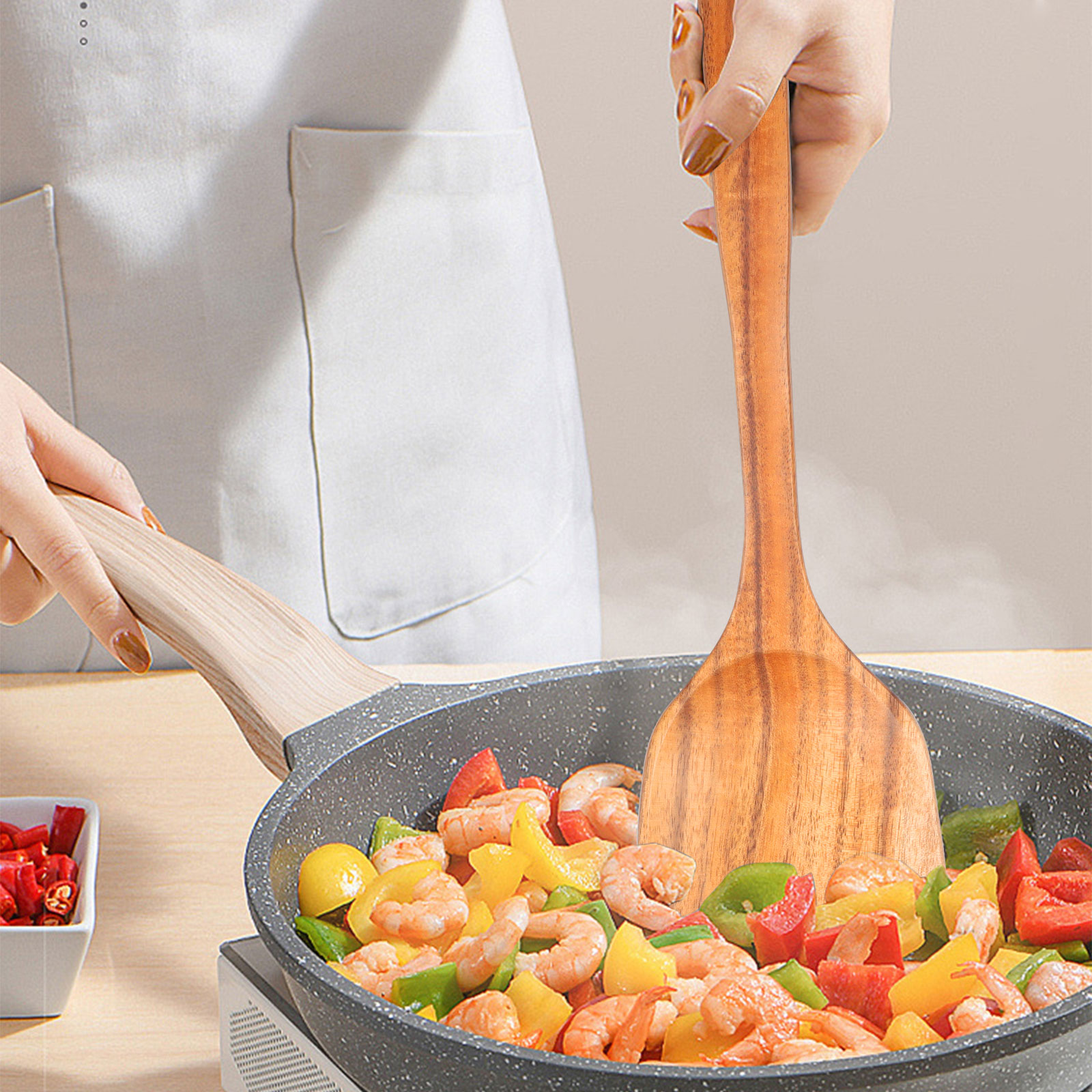 Cooking Utensils Wooden Set, Wooden Spoons, Soup Tools, Kitchen Gift