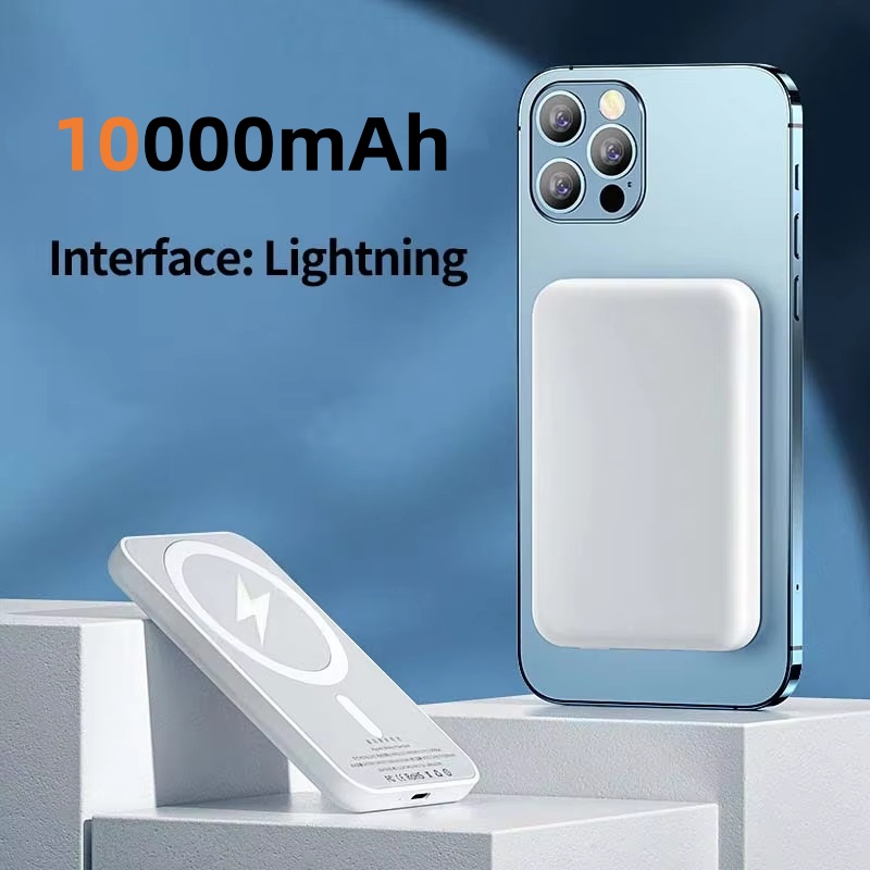 Wireless PD Magnetic Power Bank, Fast Charger for MagSafe, Portable Auxiliary Battery Travel Ready