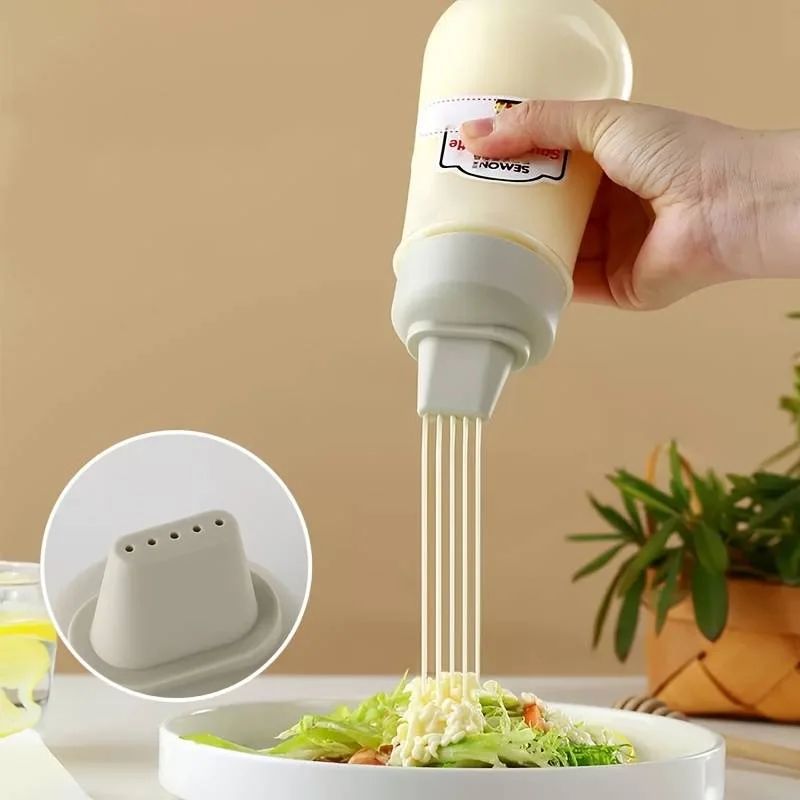 Leak-Proof Squeeze Sauce Bottle Set – Refillable Condiment Dispenser for Ketchup, Salad Dressing, Honey & Mo