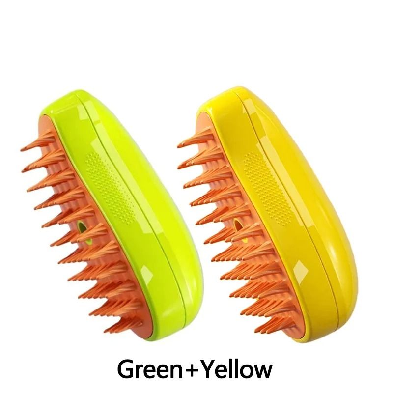 Electric Steam Pet Grooming Brush with Massage and Shedding Function