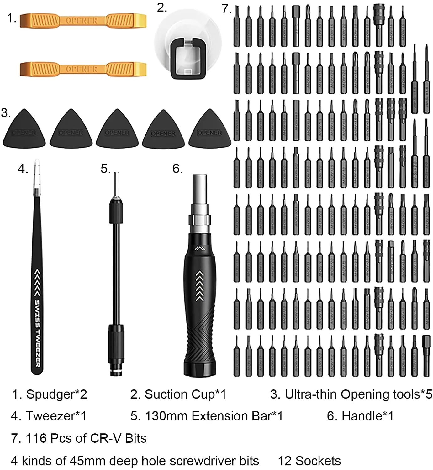Professional Electronics Repair Tool Kit, Precision Screwdriver Set with Magnetic Bits