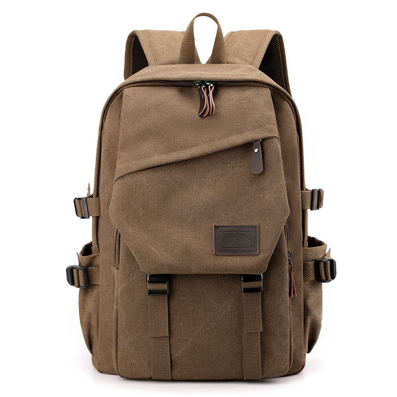 Mens Large Capacity Travel Backpack with Adjustable Straps and Multi Compartments