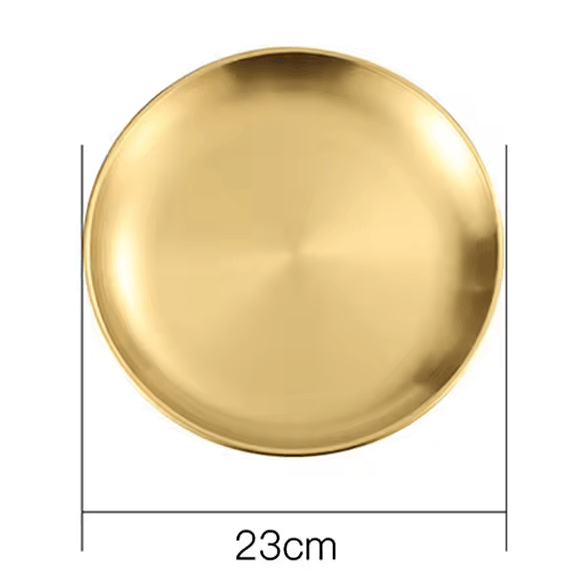 Durable Rust-Proof Camping Plates – Metal Round Serving Plate Set