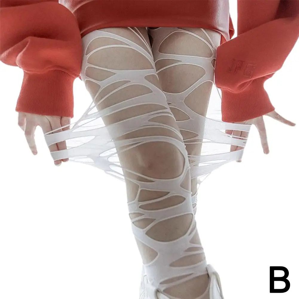 Y2K Punk Ripped Fishnet Stockings