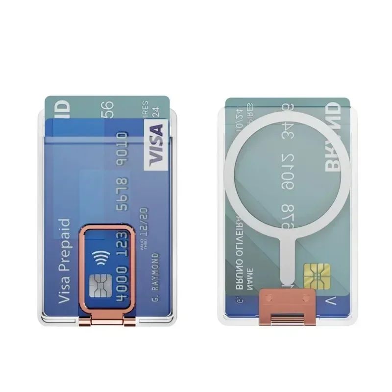 Clear Magnetic Card Holder Wallet Case