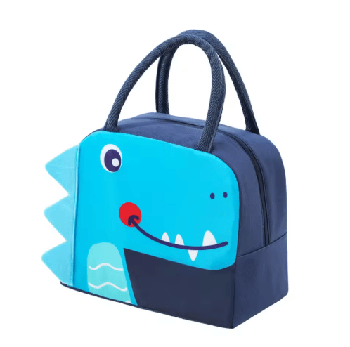 3D Cartoon Bento Lunch Bag Insulated Canvas Handbag with Ice Pack Space