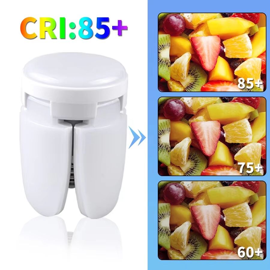 Foldable E27 Fan Shape 28W LED Bulb for Home and Garage Lighting