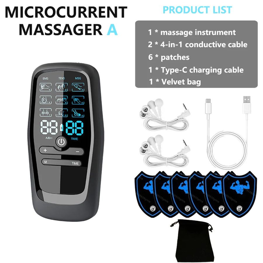 PhysioPulse Digital TENS EMS Therapy Device – Portable Muscle Stimulator for Pain Relief and Recovery