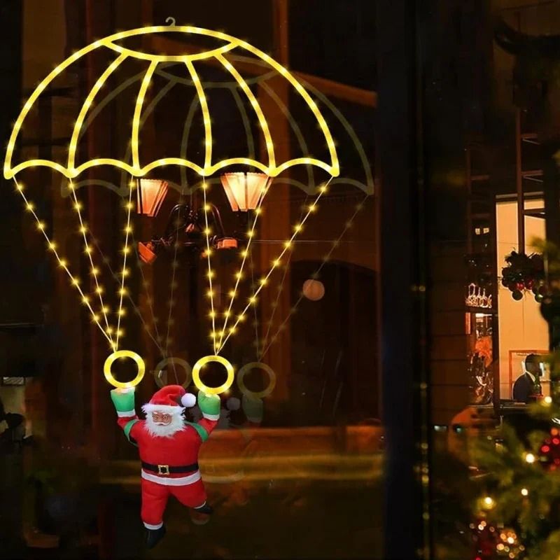 Santas Grand Entrance Parachute Lights