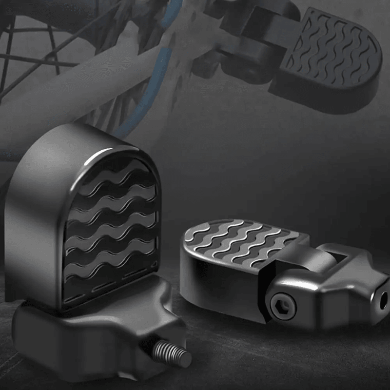 RideEase Mini Bicycle Rear Pedals Aluminium Alloy Folding Foot Rest