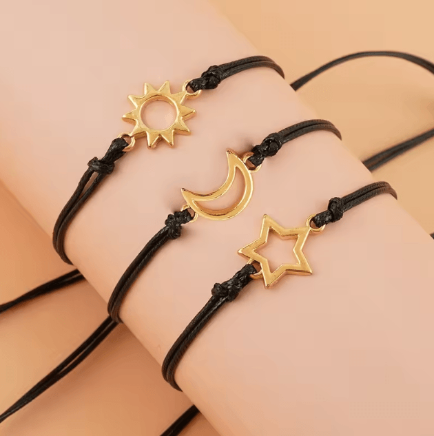 BondBrite 3-PCS Friendship Bracelet Set – Long Distance Promise Bracelets for Best Friends & Sisters