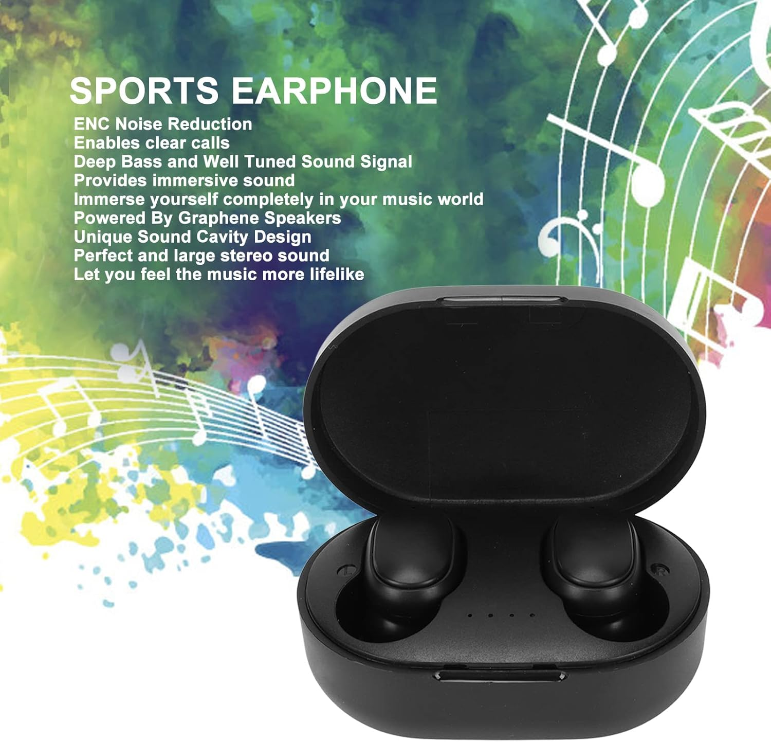Wireless Bluetooth Earbuds with LED Display and Touch Control