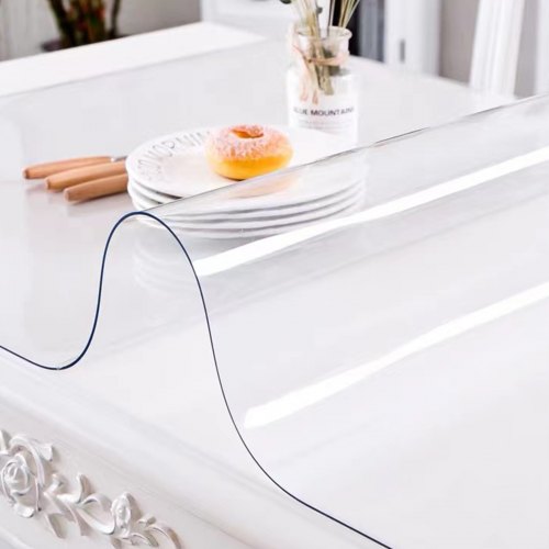 2 mm Thick Clear Table Protector, Extra Durable Rectangle Desk Mat, Waterproof & Scratch-Resistant for Office