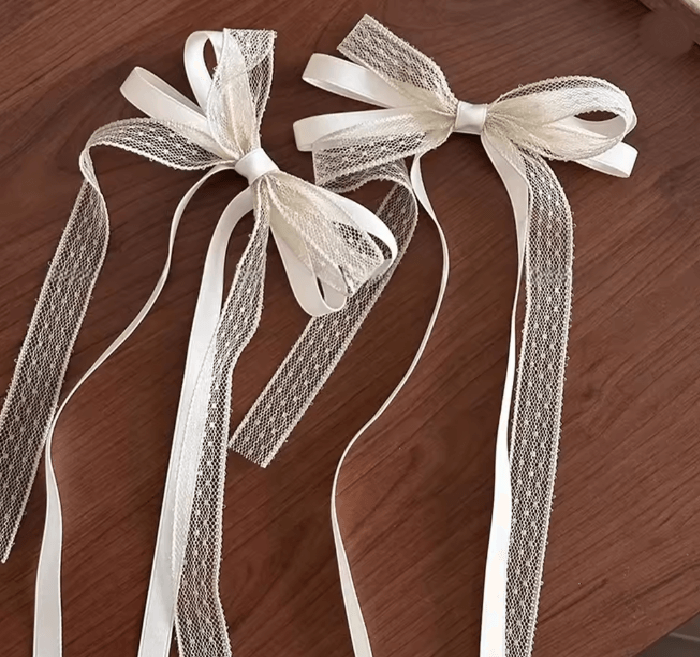 SilkLace Ribbon Bow Hair Clip