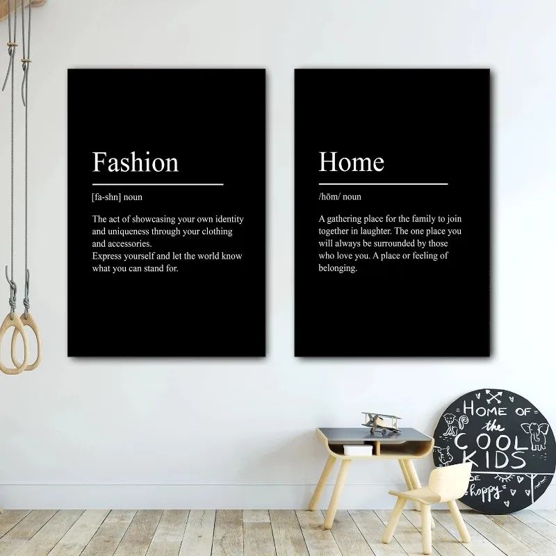 Minimalist Success & Discipline Canvas Poster – Inspirational Black Quote Wall Art Decor