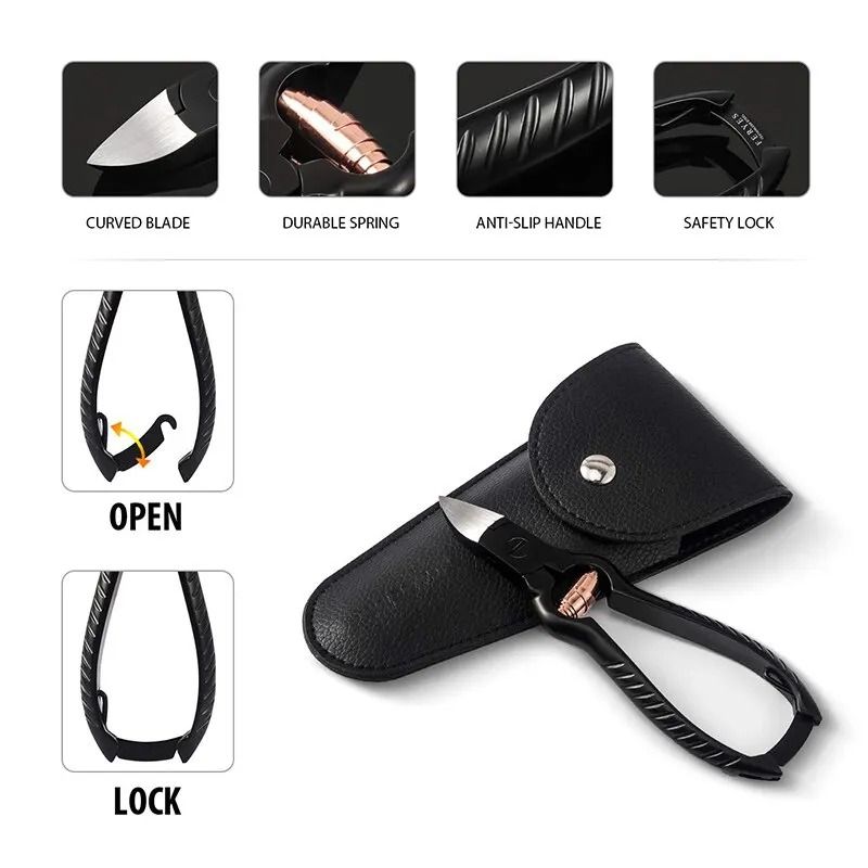 Heavy Duty Stainless Steel Toenail Clippers for Thick and Ingrown Nails
