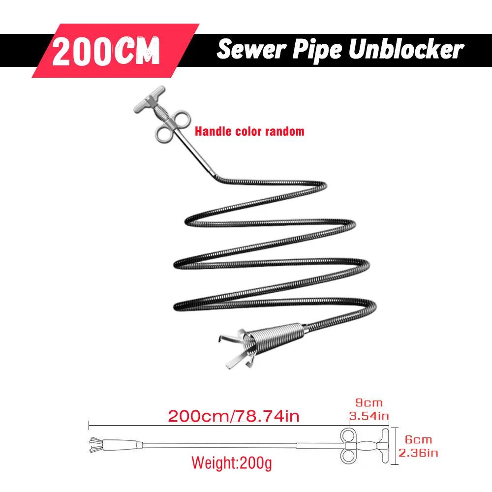 SmartFlow Sewer Pipe Unblocker - Heavy-Duty Drain Snake & Pipe Dredging Tool