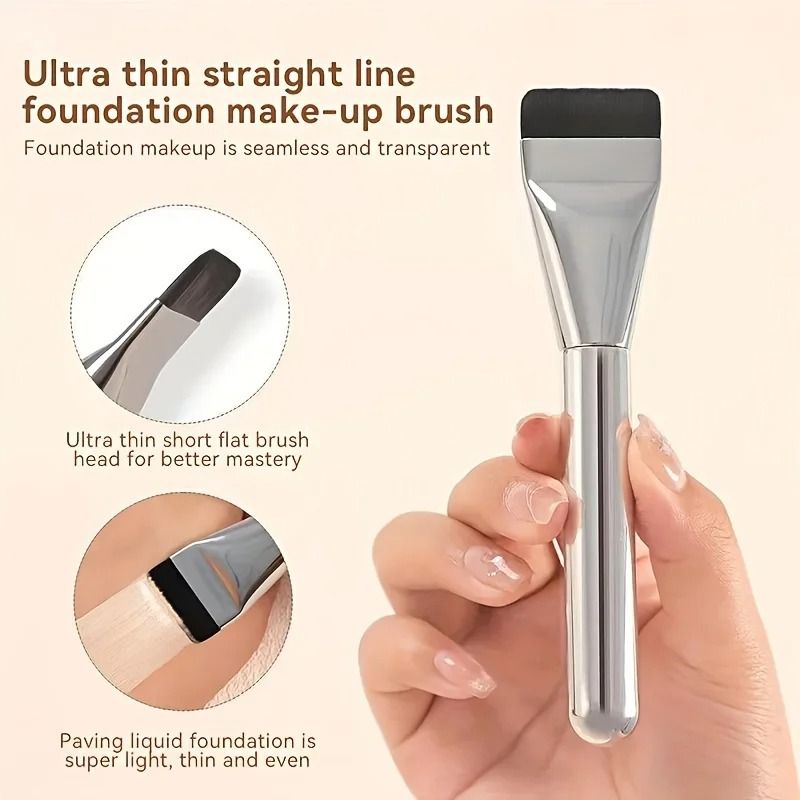 Multi Use Oval Foundation Brush With Ultra Fine Hypoallergenic Nylon Bristles