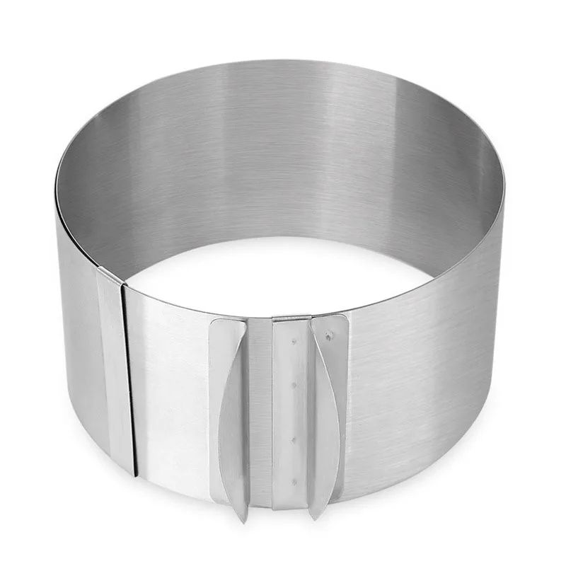 Premium Adjustable Stainless-Steel Cake Ring Mold – Retractable Mousse & Baking Ring