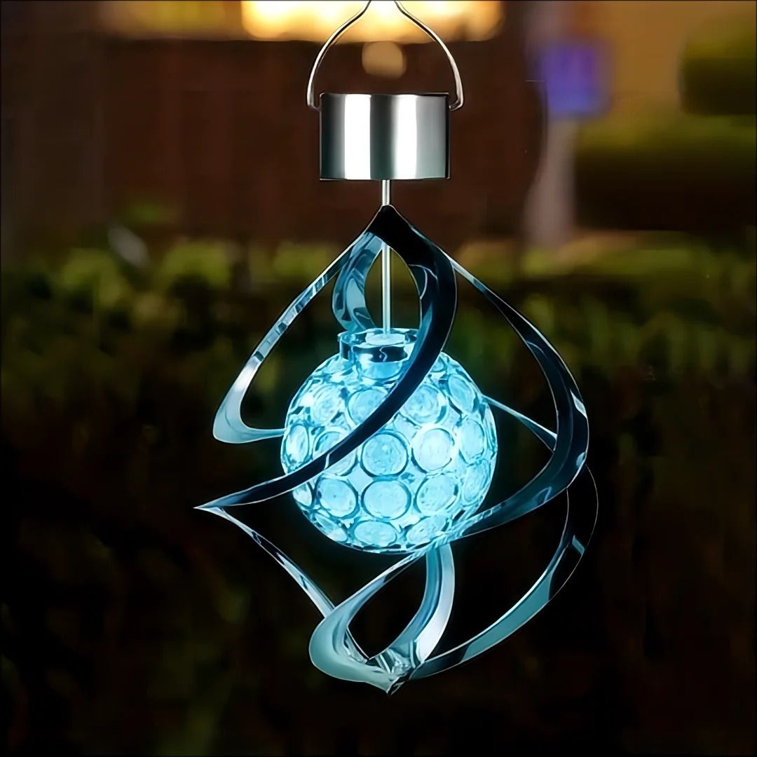 Solar Powered Wind Chime Pendant Light